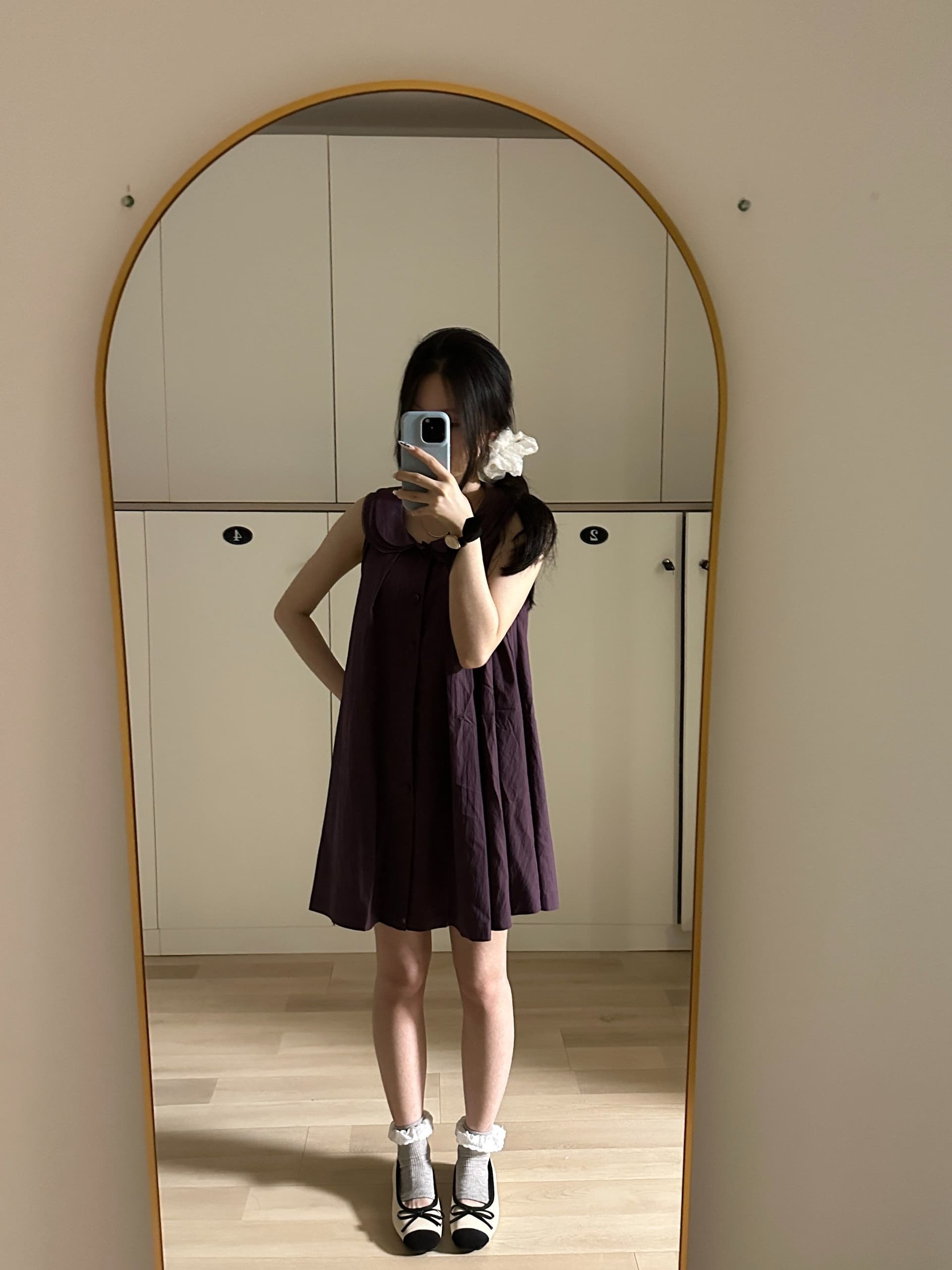 보라색 베이비 칼라 민소매 드레스 아름다운 아니요 명중 섹션 슈퍼 잘 생긴 인형 치마 초여름 고유 한 아름다운 작은 치마 상세 이미지 6
