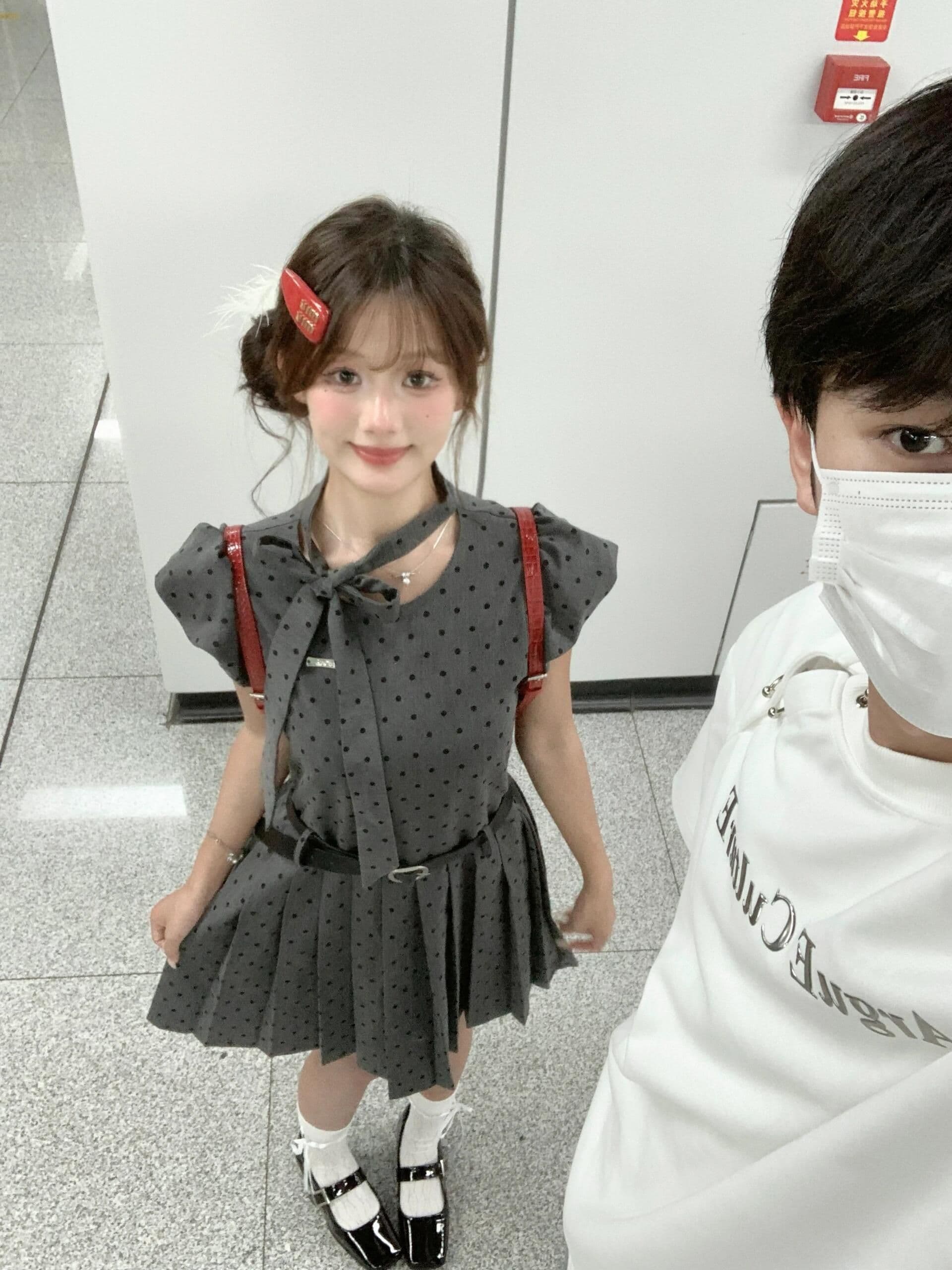 2026 여름 인기 프랑스식 품격 명문 여성 고급 센스 도트 무늬 민소매 여성 드레스 허리 수축 슬림해 보이는 짧은 치마 상세 이미지 6