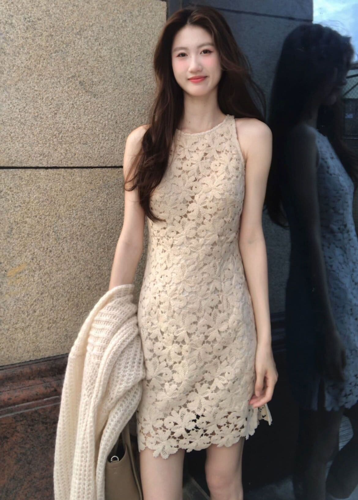 자이언트 잘 생긴 달콤한 스타일 조끼 원피스 여성 의류 여름 순수한 욕망 품격 허리 수축 몸매 가꾸기 라운드 넥 타이트 스커트 짧은 치마 상세 이미지 4