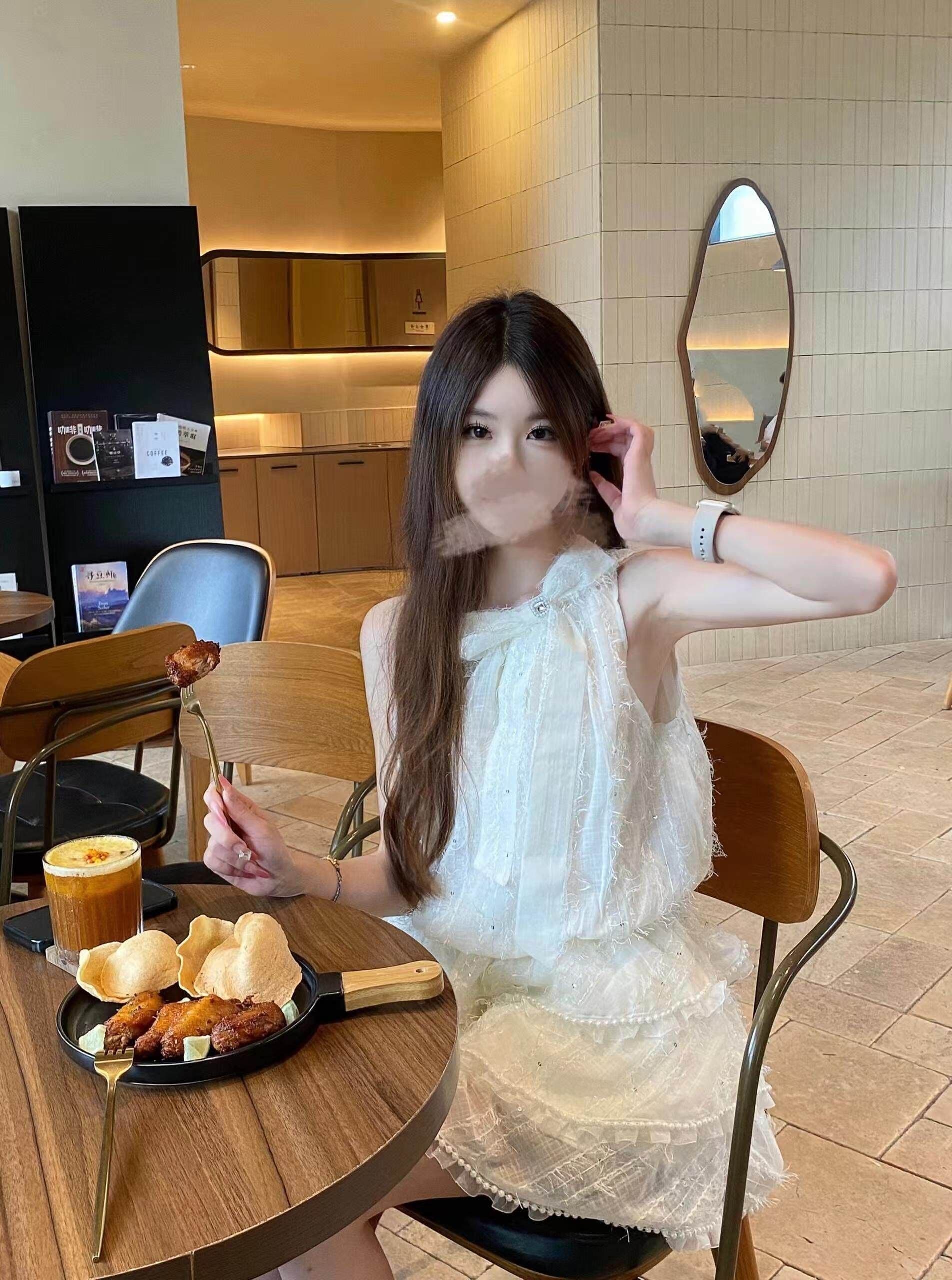 천 골드 소녀 행침 목 여성 드레스 여름 달콤함 허리 수축 공주 케이크 드레스 Chic 디자인 센스 퍼프 치마 상세 이미지 2