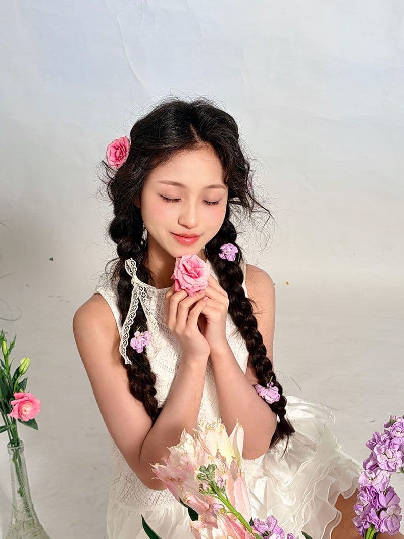 해변가 사진 찍기 아름다운 드레스 디자인 센스 작은 대중 프릴 조끼 미니 스커트 공주 케이크 드레스 생일 예복 상세 이미지 7