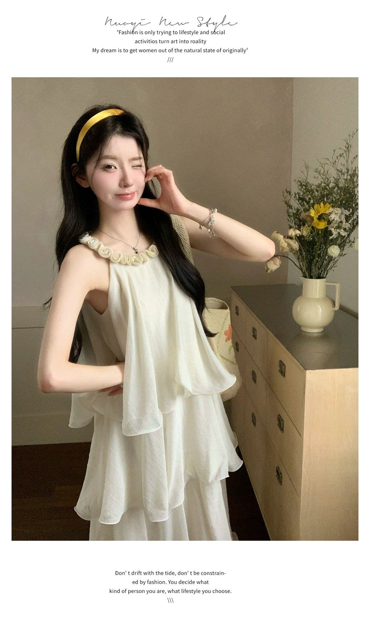2026 여름 품격 슈퍼 요정 휴가 바람 민소매 케이크 롱 스커트 프랑스식 아름다운 3 차원 꽃 행침 목 여성 드레스 상세 이미지 21