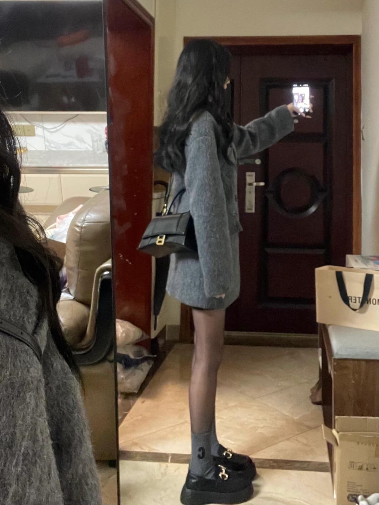 패션 캐주얼 품격 한국 스타일 모직 코트 가을 겨울철 새로운 모직 외투 외국 가스 슬림해 보이는 정장 맨위 여성 상세 이미지 4