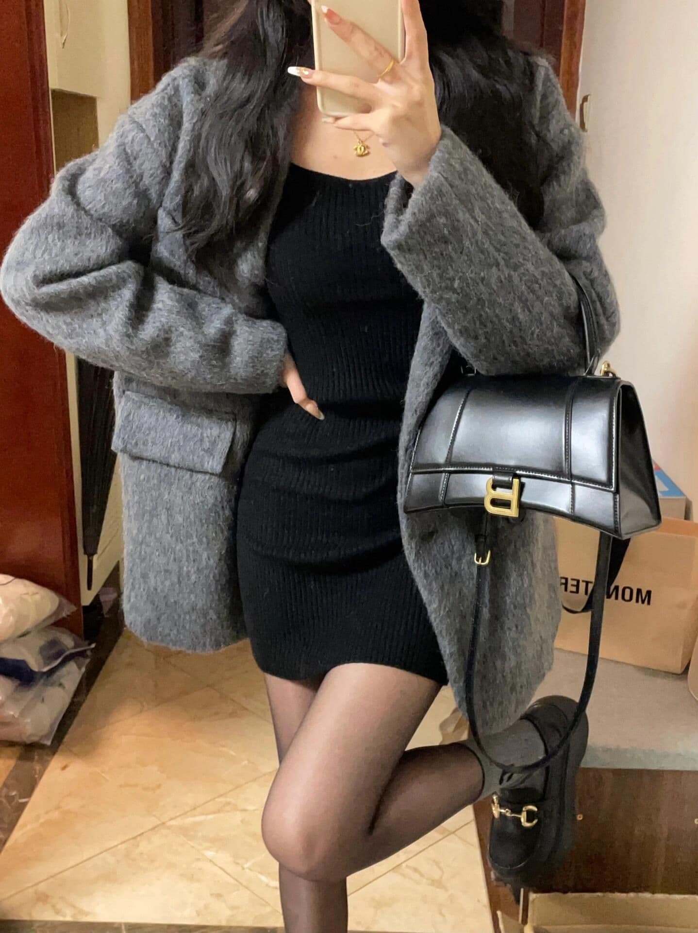 패션 캐주얼 품격 한국 스타일 모직 코트 가을 겨울철 새로운 모직 외투 외국 가스 슬림해 보이는 정장 맨위 여성 상세 이미지 6