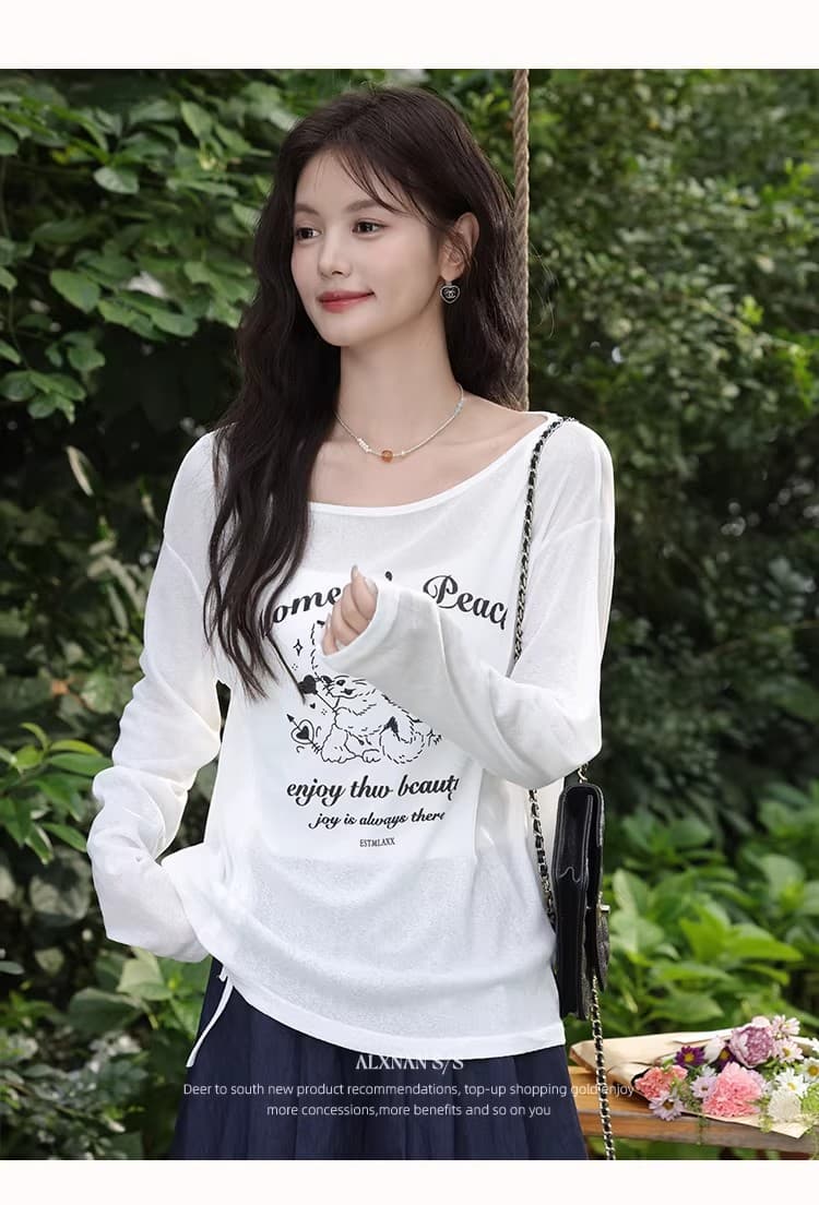 원본 품질 긴팔 루즈핏 티셔츠 여성 새로운 패션 디자인 센스 맨위 상세 이미지 9