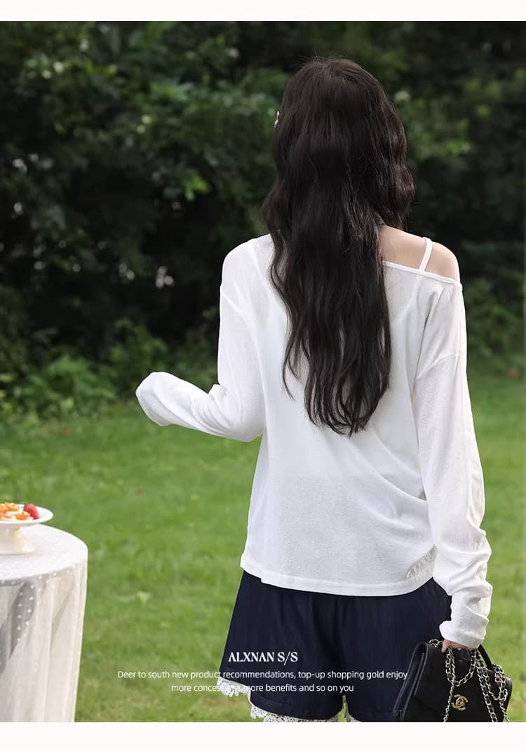 원본 품질 긴팔 루즈핏 티셔츠 여성 새로운 패션 디자인 센스 맨위 상세 이미지 13