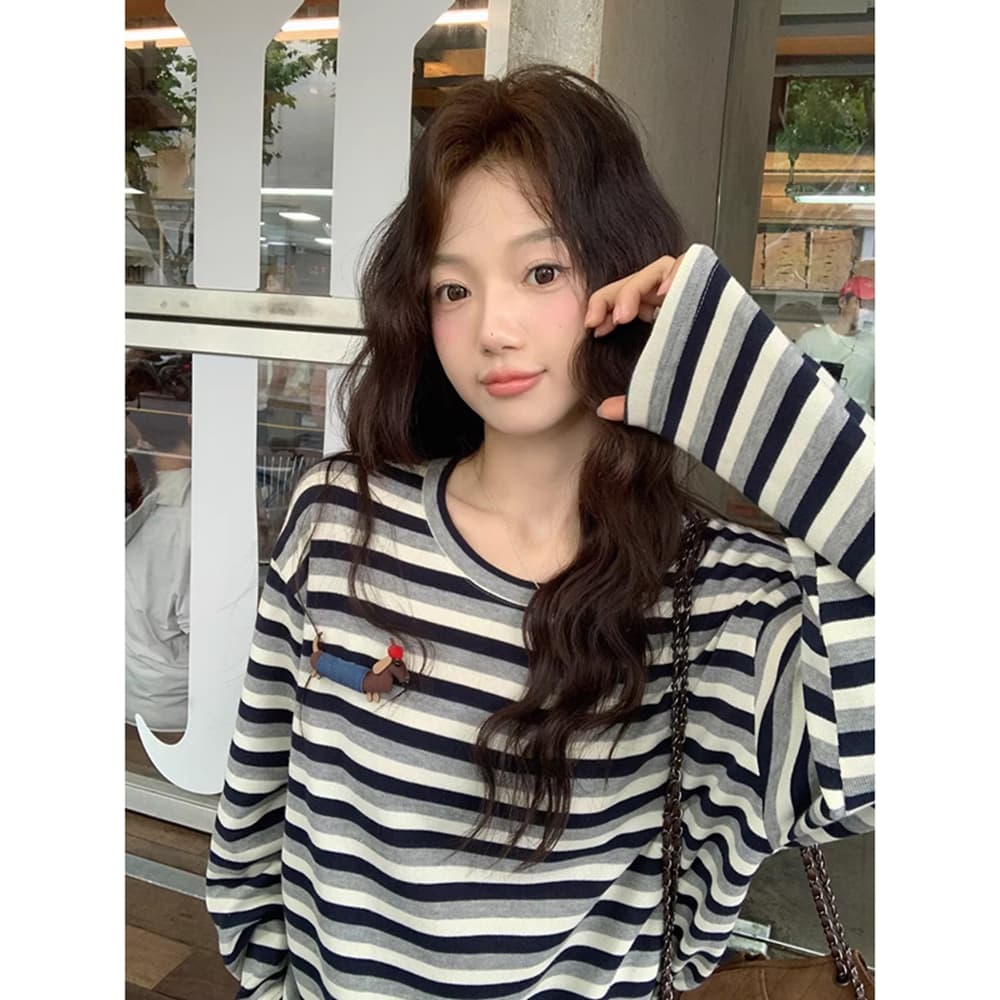 원본 품질 새로운 루즈핏 느긋한 인사이드 가져 가라. 기본 셔츠 외출용 맨위 티셔츠 이미지 2