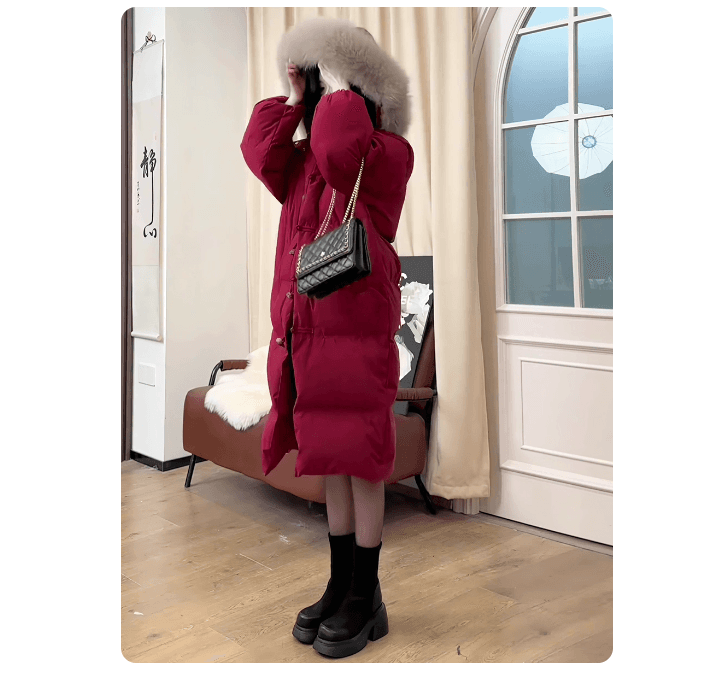 자르다 쓰기 빨간색 신년 아래 면화 의류 면 옷 쇼트 스타일 재킷 가을 겨울 새로운 고급 목화 진딧물 폭발 여성 이미지 3