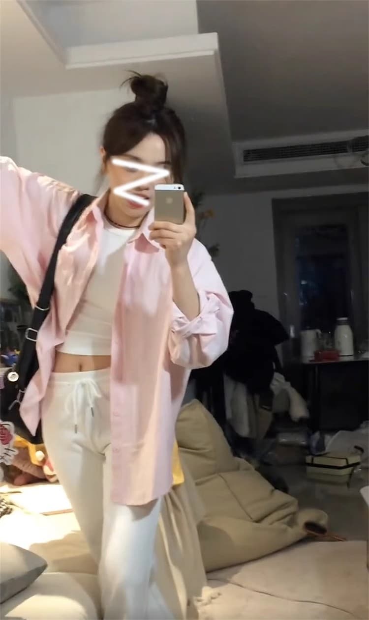 핑크색 셔츠 셔츠 여성 코트 가을 2025 새로운 프랑스식 디자인 센스 작은 대중 품격 루즈핏 맨위 상세 이미지 11