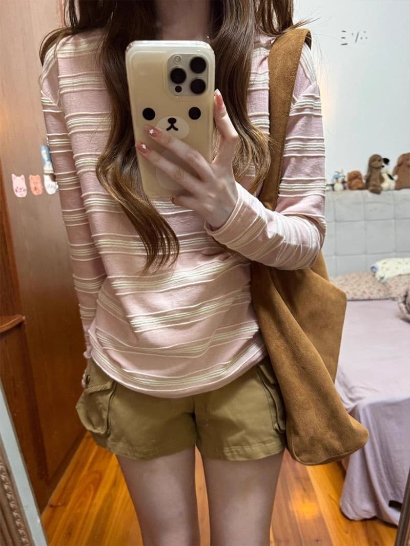 원본 솜씨 광저우 원단 긴팔 티셔츠 여성