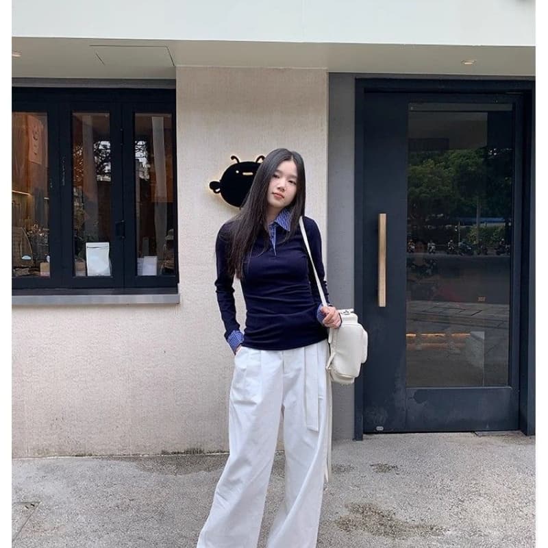 사람들 면 260 그램 여성 봄 새로운 인사이드 가져 가라. 디자인 센스 몸매 가꾸기 맨위 이미지 4