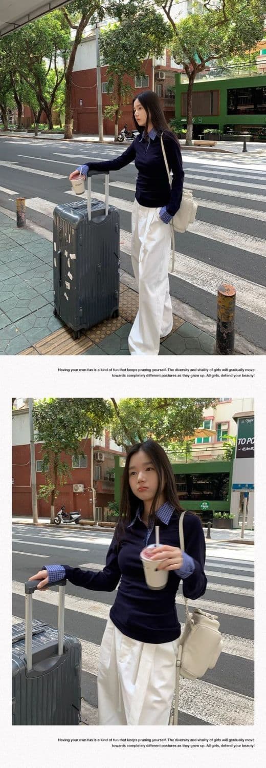 사람들 면 260 그램 여성 봄 새로운 인사이드 가져 가라. 디자인 센스 몸매 가꾸기 맨위 상세 이미지 8