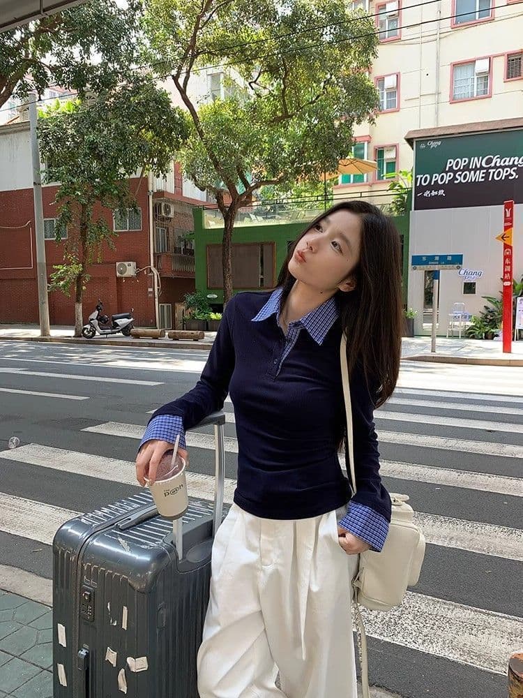 사람들 면 260 그램 여성 봄 새로운 인사이드 가져 가라. 디자인 센스 몸매 가꾸기 맨위 상세 이미지 11