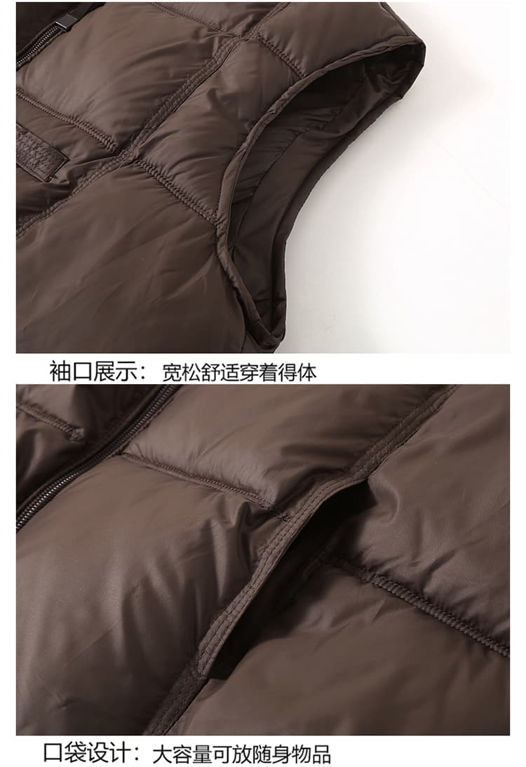 트렌드 미니멀리즘 민소매 조끼 여자 2026 겨울 새로운 외국 가스 캐주얼 품격 스탠드 칼라 오픈 가디건 맨위 상세 이미지 15