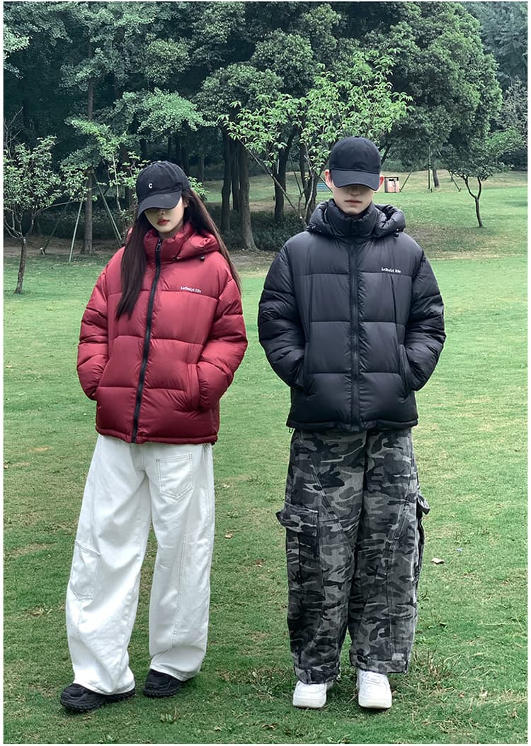 아메리칸 레트로 후드 보온 아래 면화 의류 가을 겨울 다용도 아름다움 라드. 재킷 상세 이미지 18
