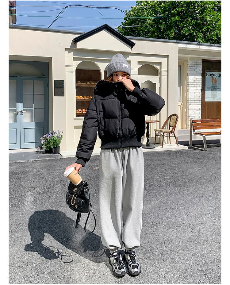 빅 사이즈 면 의류 통통한 여동생 겨울 새로운 한국 스타일 루즈핏 두꺼운 패딩 재킷 작은 키 면 옷 상세 이미지 22