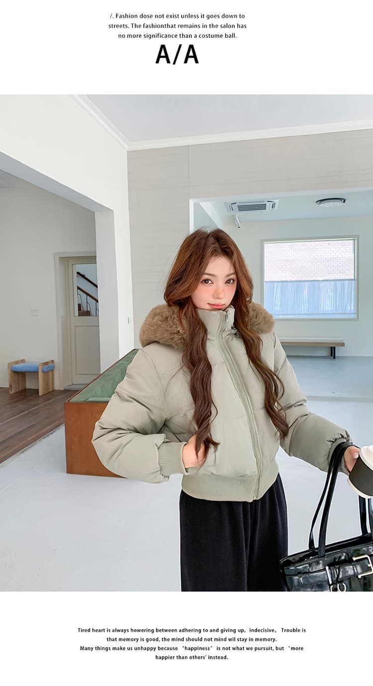 빅 사이즈 면 의류 통통한 여동생 겨울 새로운 한국 스타일 루즈핏 두꺼운 패딩 재킷 작은 키 면 옷 상세 이미지 29