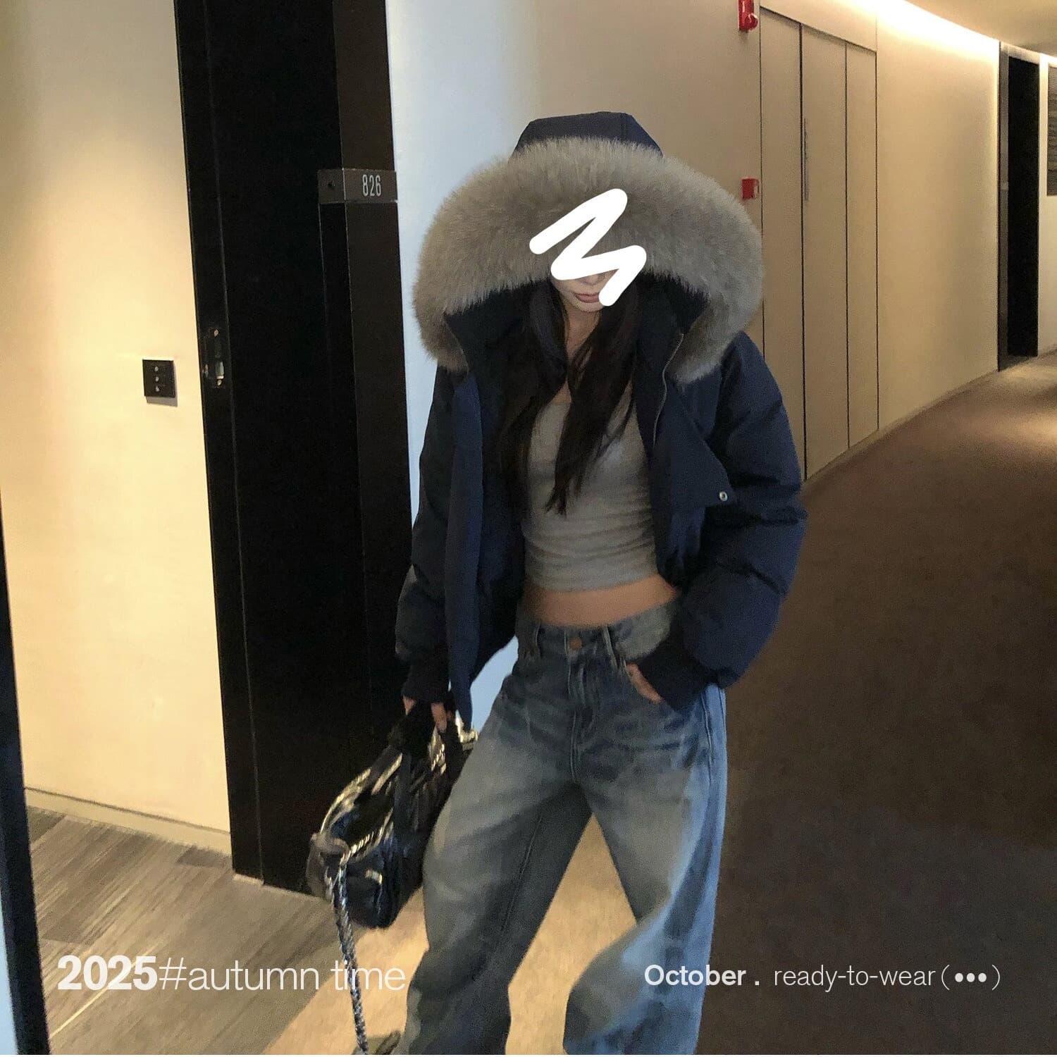 블루스 순간 여우 모피 칼라 쇼트 스타일 자이언트 잘 생긴 다운 재킷 여성 머저리 작은 키 재킷 새로운 코튼 자켓 이미지 5