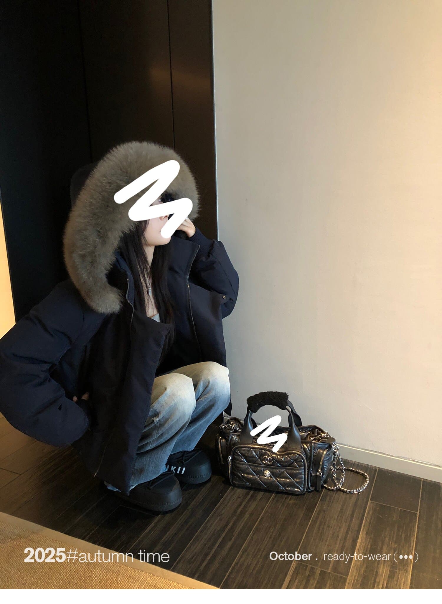 블루스 순간 여우 모피 칼라 쇼트 스타일 자이언트 잘 생긴 다운 재킷 여성 머저리 작은 키 재킷 새로운 코튼 자켓 상세 이미지 26
