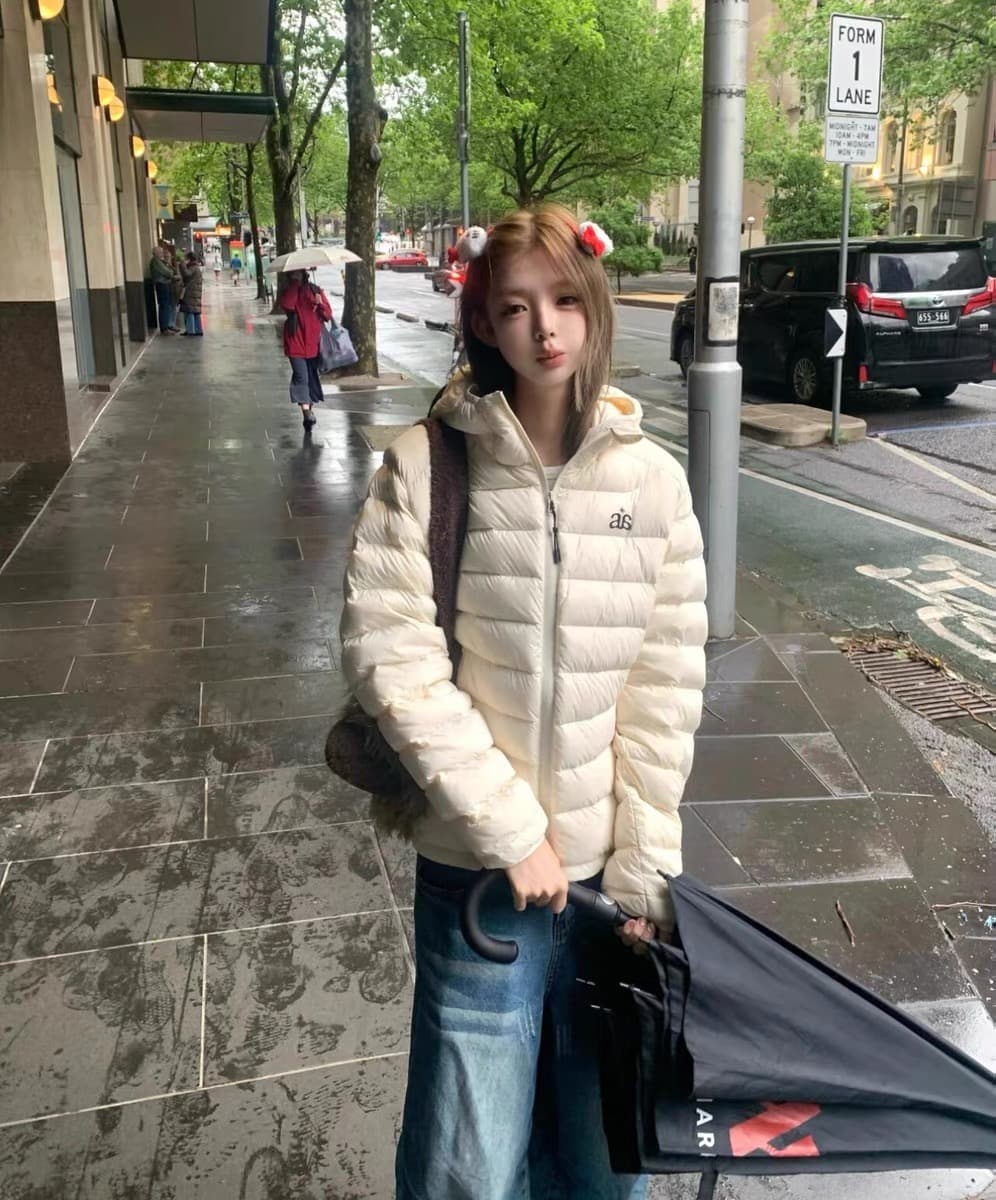 아래 면화 의류 여성 겨울 2026 새로운 얇고 가벼운 후드 작은 목화 진딧물 한국 스타일 루즈핏 패션 보온 면 옷 재킷 상세 이미지 6