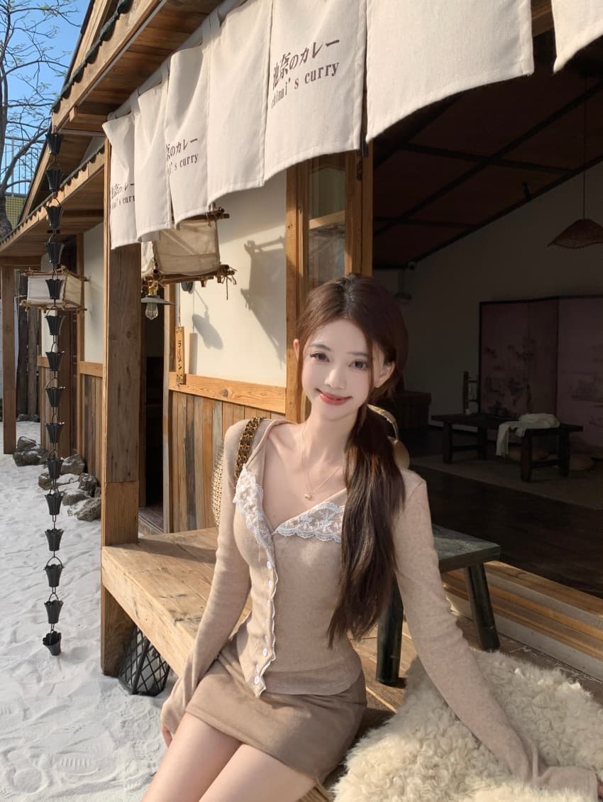 긴팔 티셔츠 여성 가을 겨울 새로운 스트랩 작은 셔츠 작은 대중 몸매 가꾸기 체크무늬 맨위 상세 이미지 7