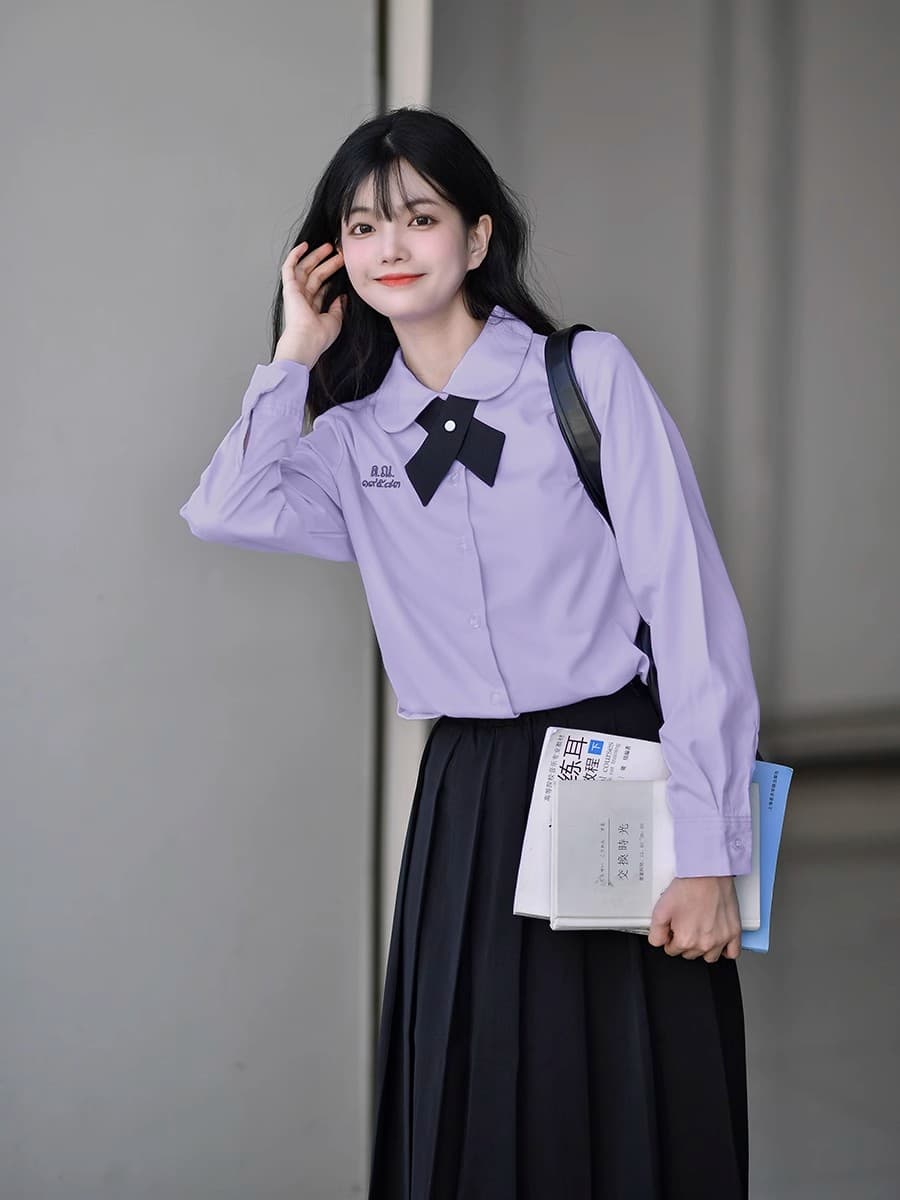 자수 경기 넥타이 태국 교복 Na Connaught 태국 사람 스타일 jk 셔츠 유니폼 운동회 고등학생 졸업반 서비스 상세 이미지 2