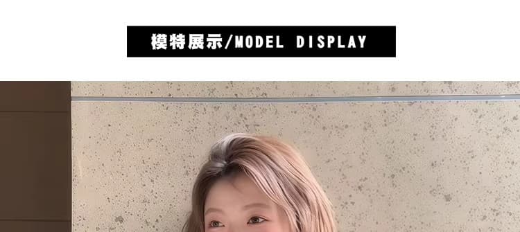 한 부서 체크무늬 페이크 레이어드 여성 셔츠 봄 착용 가져 가라. 패치워크 조끼 셔츠 허리 수축 슬림해 보이는 디자인 센스 맨위 트렌디 상세 이미지 2