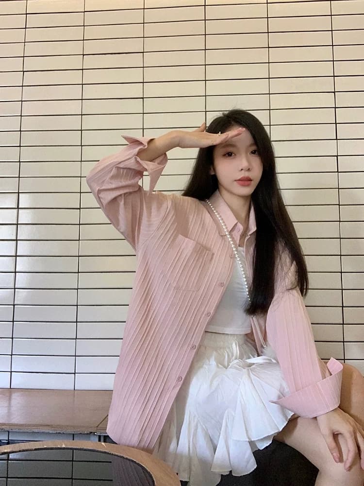 면 린넨 셔츠 여성 코트 여름 디자인 센스 작은 대중 얇은 스타일 아마 셔츠 오픈 가디건 질감 센스 맨위 상세 이미지 3