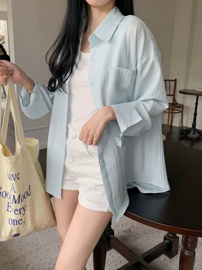 면 린넨 셔츠 여성 코트 여름 디자인 센스 작은 대중 얇은 스타일 아마 셔츠 오픈 가디건 질감 센스 맨위 상세 이미지 27