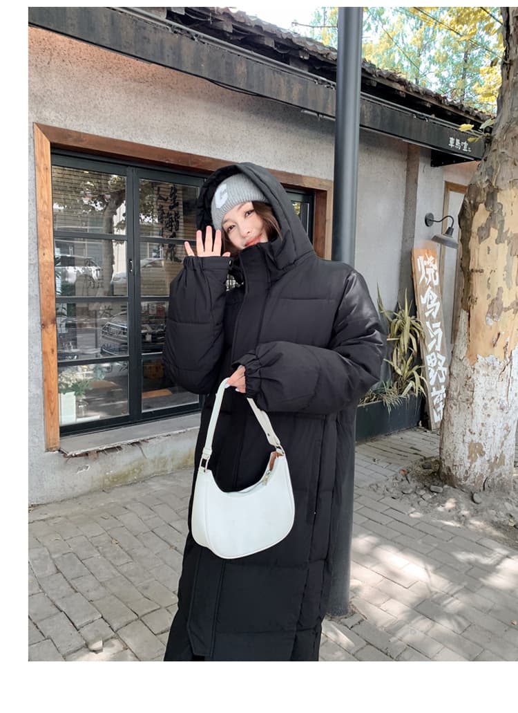실사 미들 플레이 수 있습니다. 언 로딩 모자 롱 코트 면 의류 2024 겨울 새로운 루즈핏 두꺼운 빅 사이즈 커플 재킷 상세 이미지 15