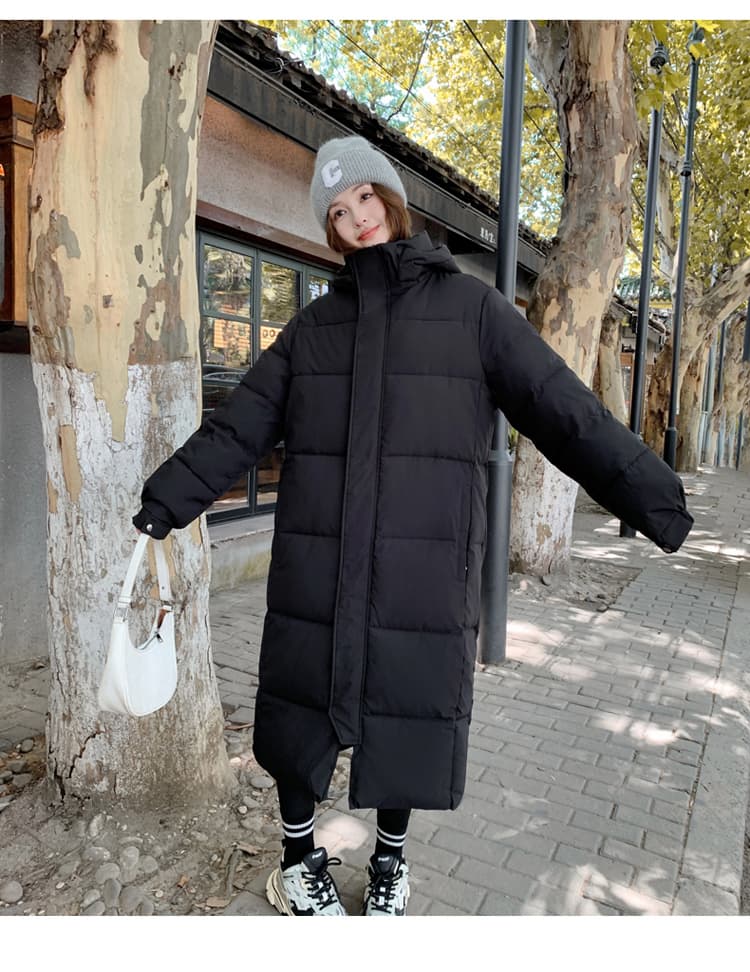 실사 미들 플레이 수 있습니다. 언 로딩 모자 롱 코트 면 의류 2024 겨울 새로운 루즈핏 두꺼운 빅 사이즈 커플 재킷 상세 이미지 19