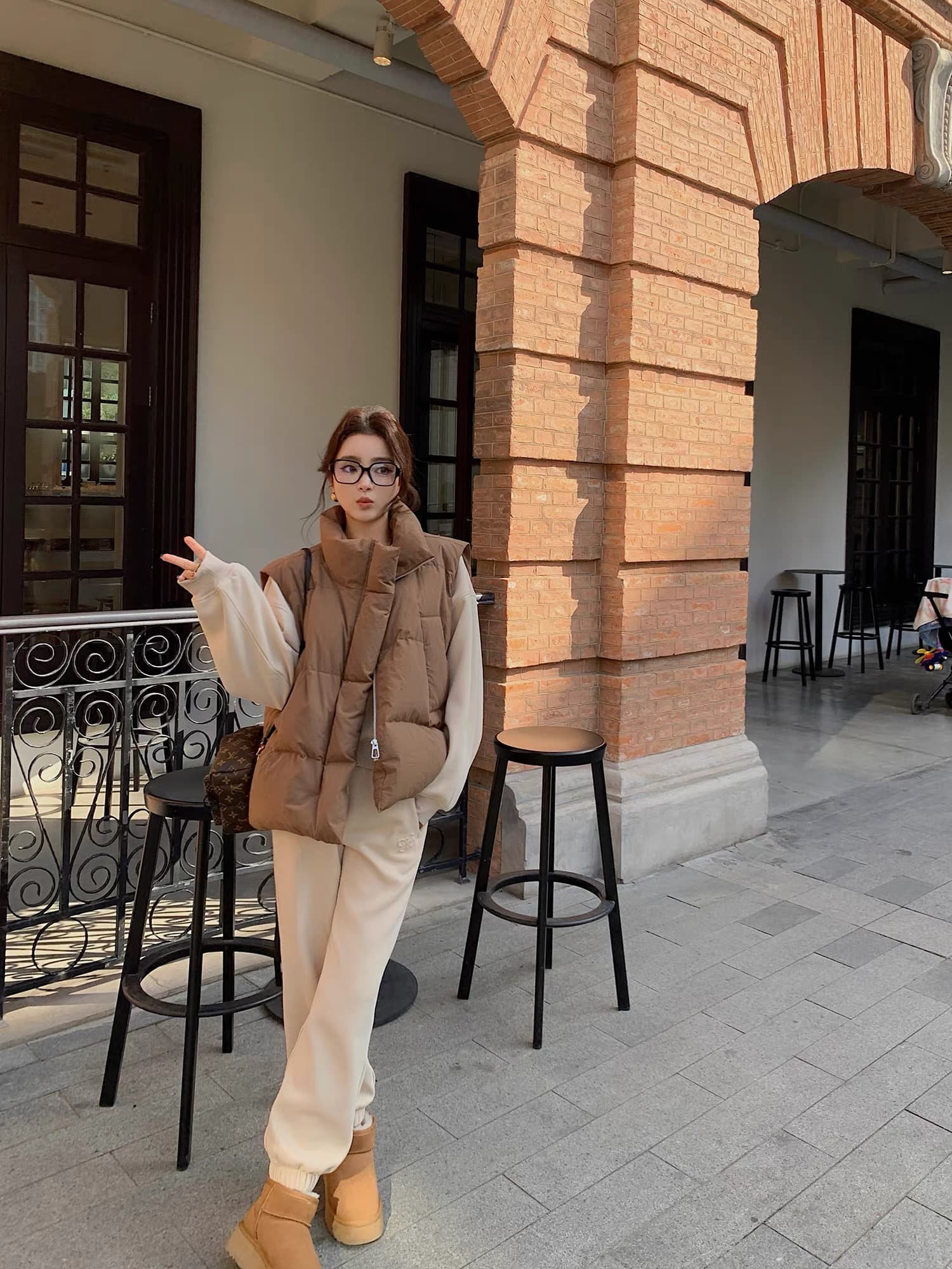 lilylikes 아래 면화 의류 작은 유럽 패키지 새로운 한국 스타일 루즈핏 스탠드 칼라 워싱 고급 빗질된 면 베스트 여성 코트 상세 이미지 11