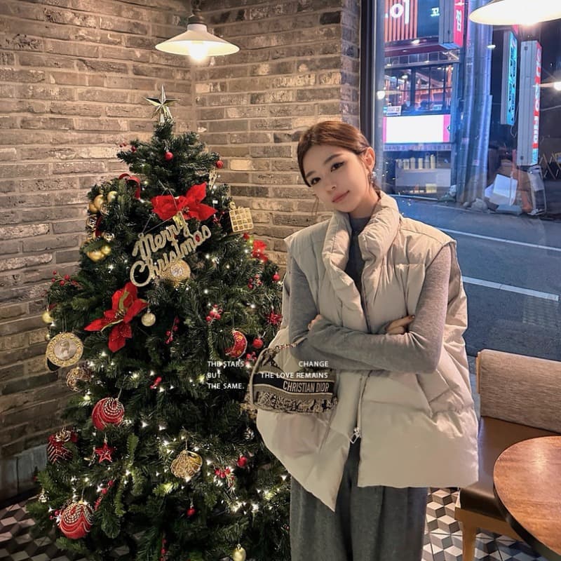 lilylikes 아래 면화 의류 작은 유럽 패키지 새로운 한국 스타일 루즈핏 스탠드 칼라 워싱 고급 빗질된 면 베스트 여성 코트 이미지 5