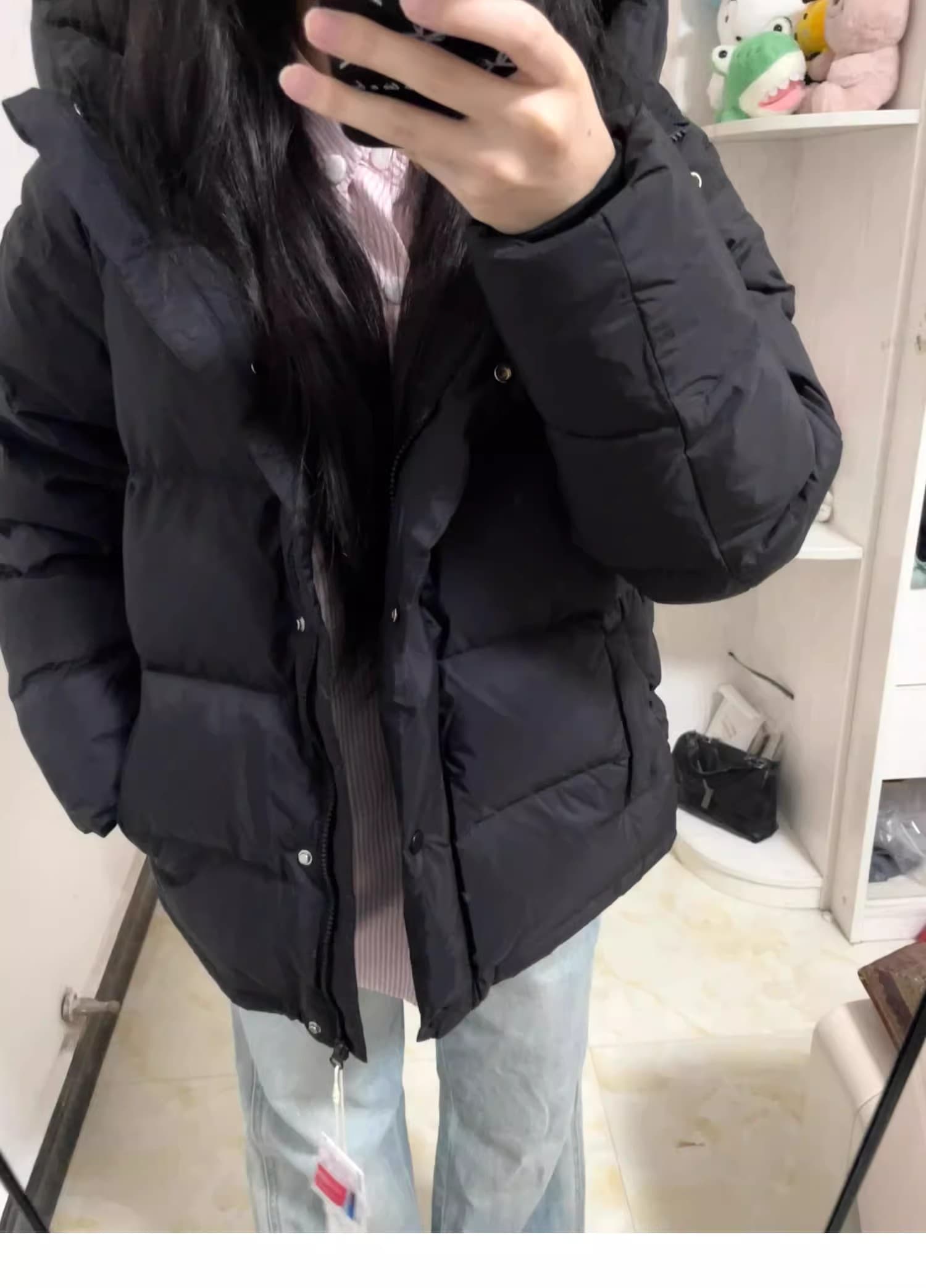 슈퍼 잘 생긴 작은 키 다운 재킷 여성 짧은 2026 새로운 학원 스타일 면 의류 두꺼운 패딩 재킷 겨울 외부 이미지 3