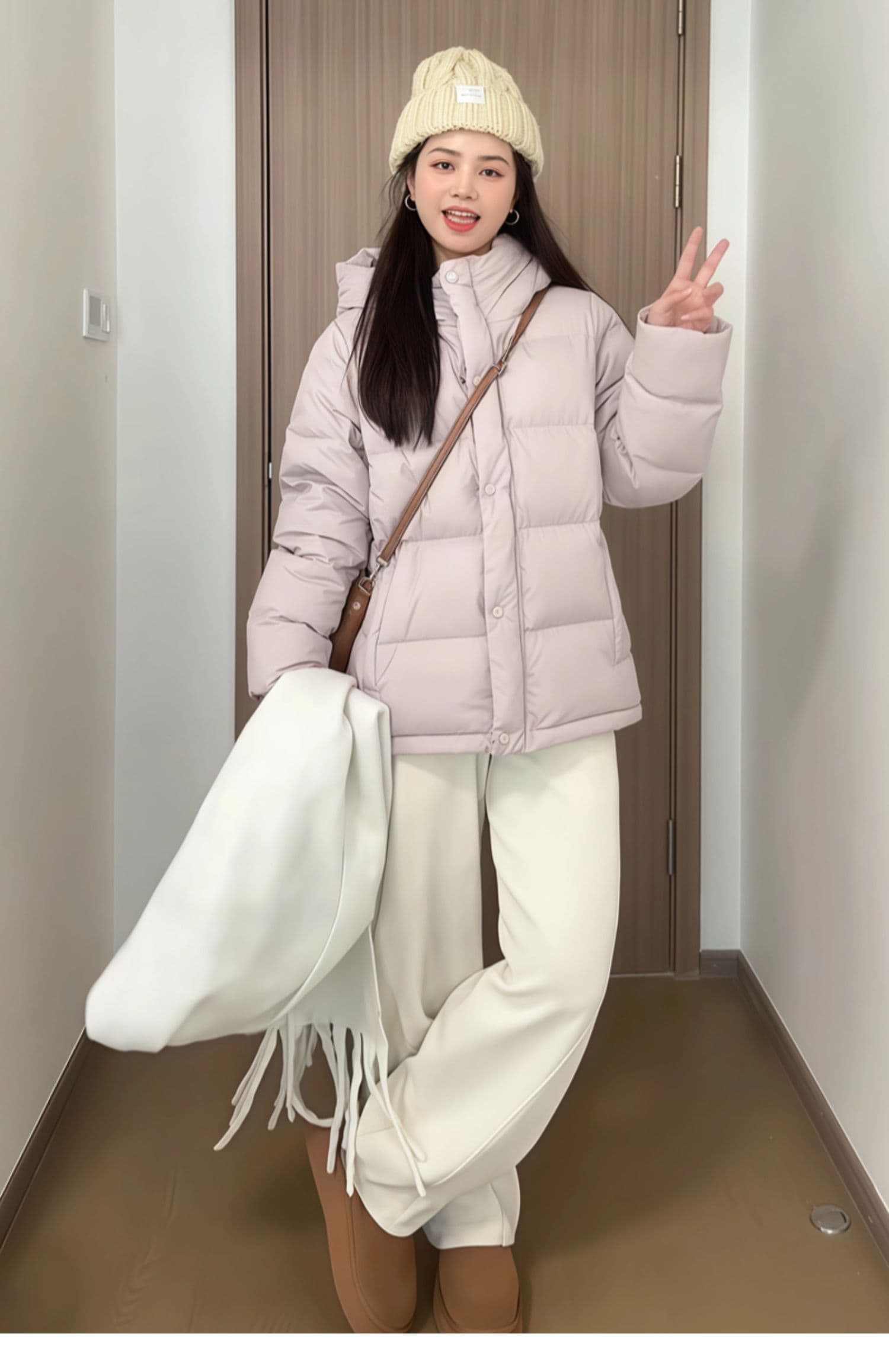슈퍼 잘 생긴 작은 키 다운 재킷 여성 짧은 2026 새로운 학원 스타일 면 의류 두꺼운 패딩 재킷 겨울 외부 상세 이미지 5