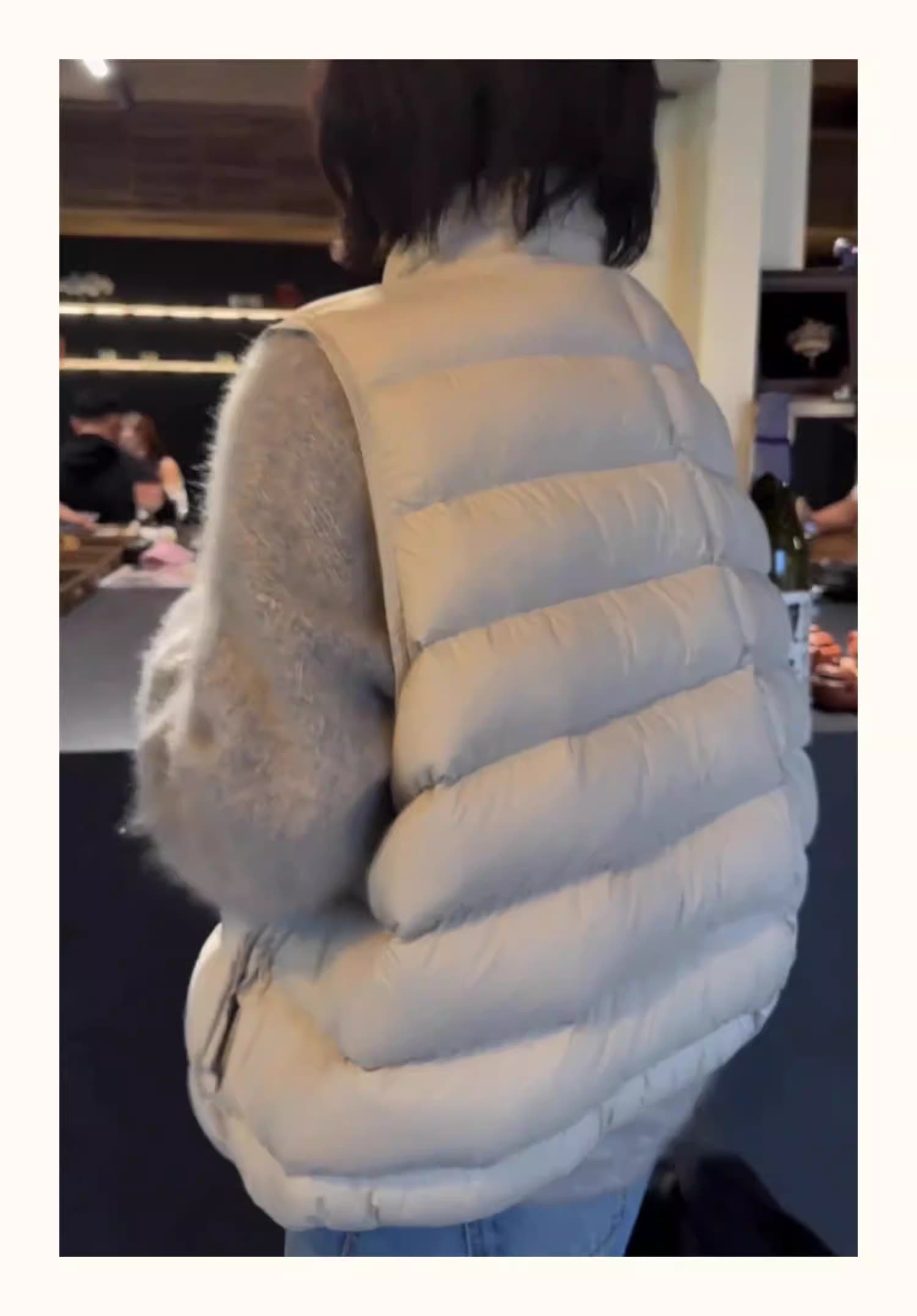 얇고 가벼운 우유 fu 쇼트 스타일 다운 재킷 여성 작은 키 스탠드 칼라 조끼 겨울 면 옷 한 부서 갈비 살 베스트 빵 상세 이미지 17