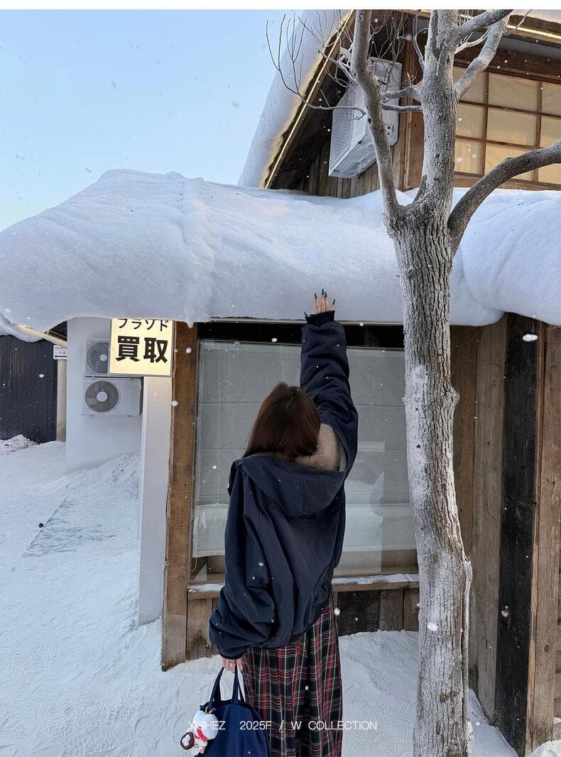 눈 국가 따뜻한 겨울 양면 착용 무거운 두꺼운 좌 산 조각 워싱 면 의류 재킷 재킷 수달 털 다용도 여성 상세 이미지 38