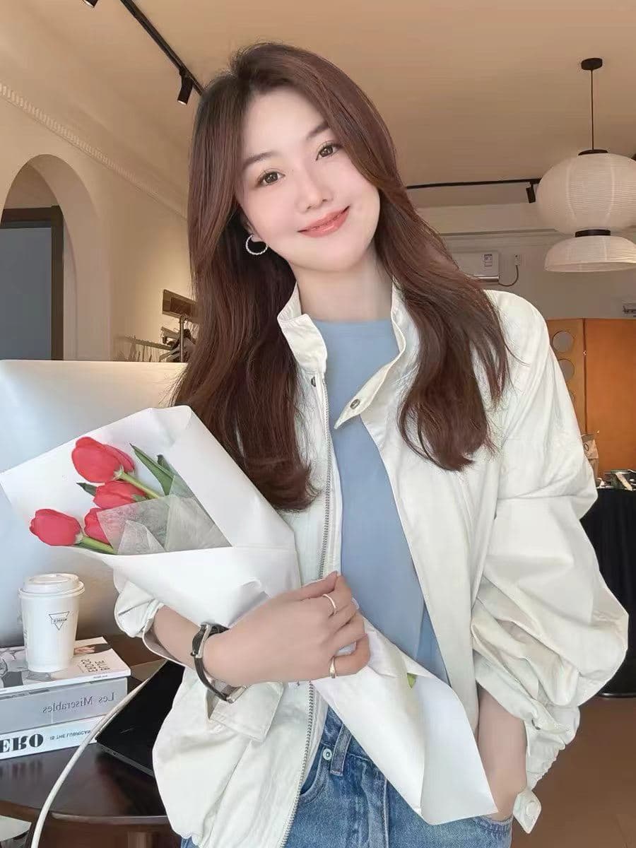유럽 상품 쇼트 스타일 워크웨어 바람막이 여성 코트 2025 가을 새로운 디자인 센스 다용도 캐주얼 재킷 켜기 이미지 2