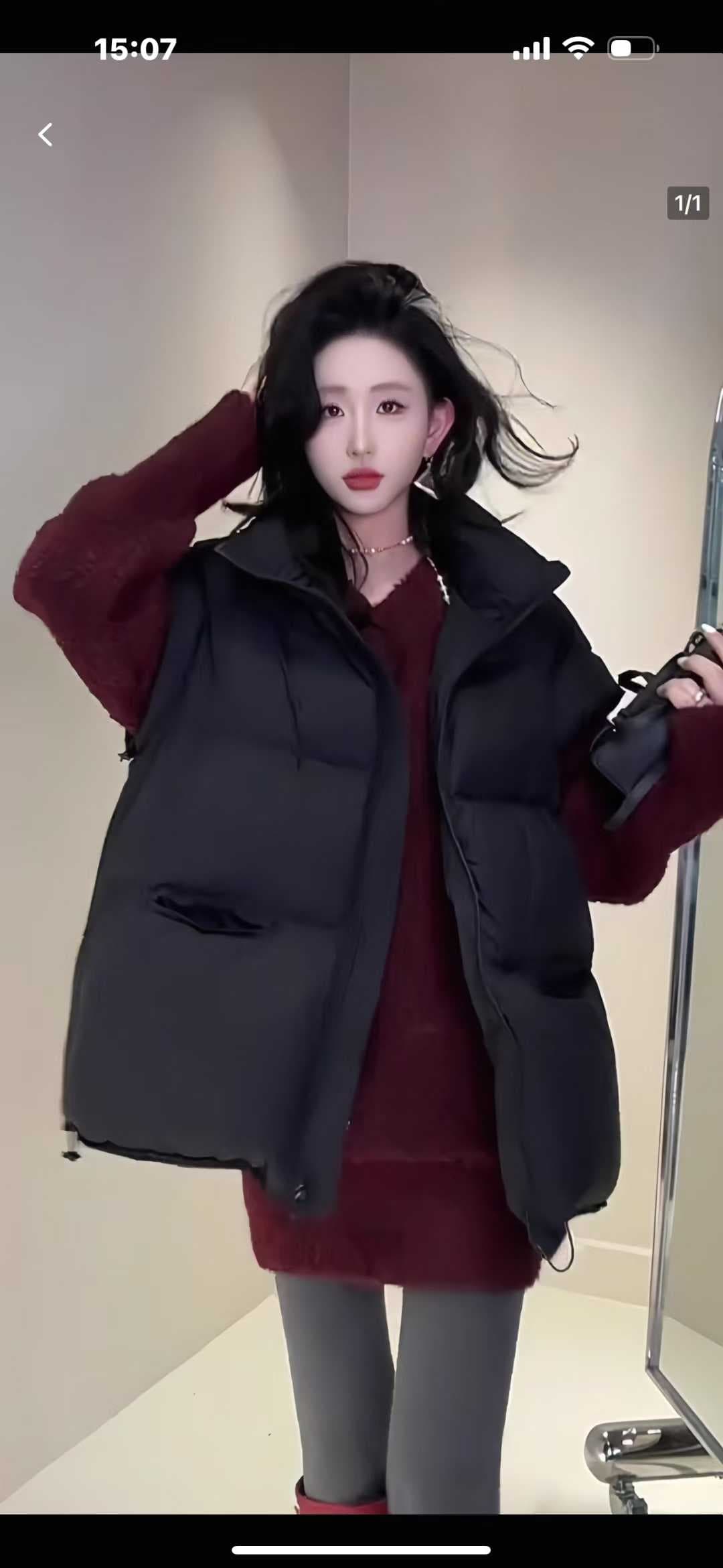 대외 무역 국경 간 빅 사이즈 다운 코튼 조끼 여성 새로운 가을 겨울철 잘 생긴 스택 착용 보온 조끼 상세 이미지 5