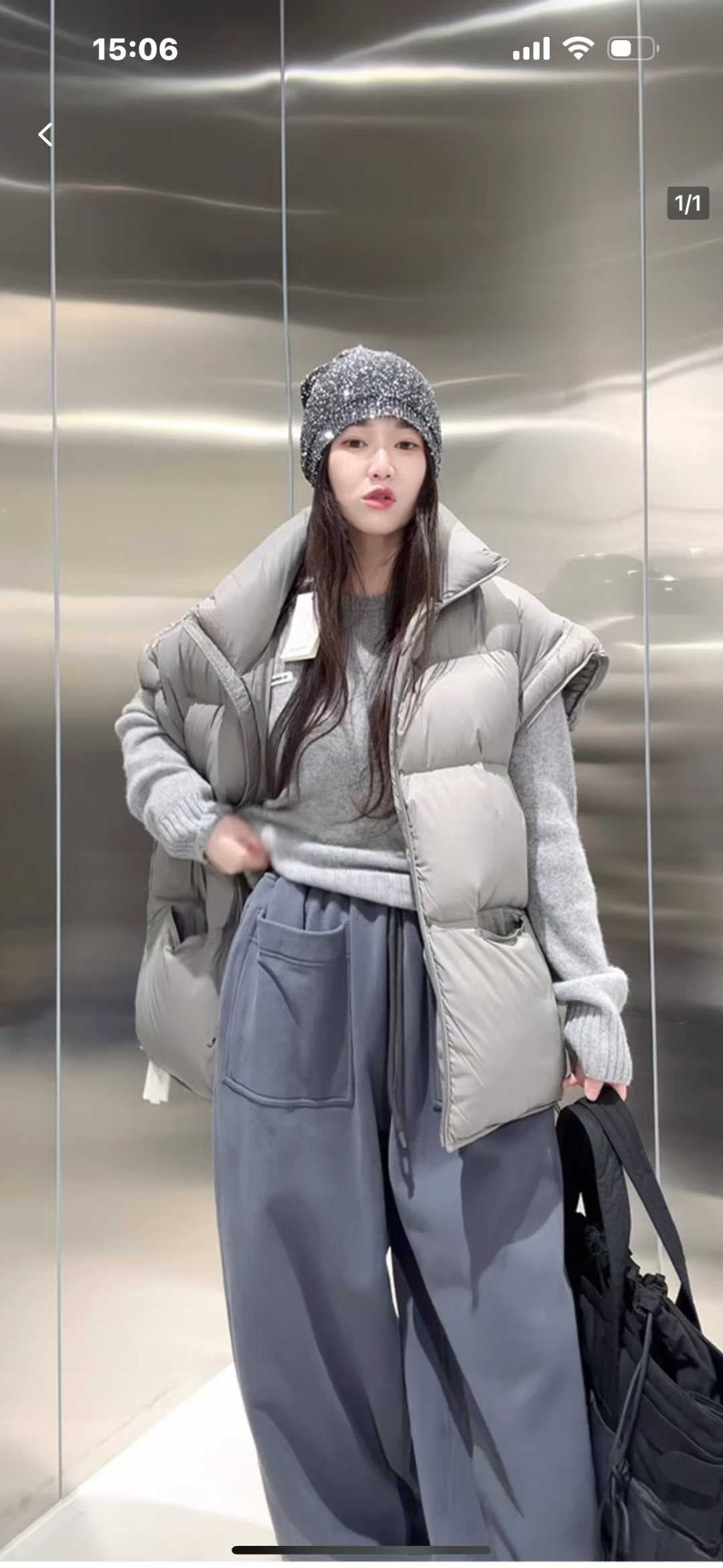 대외 무역 국경 간 빅 사이즈 다운 코튼 조끼 여성 새로운 가을 겨울철 잘 생긴 스택 착용 보온 조끼 상세 이미지 7
