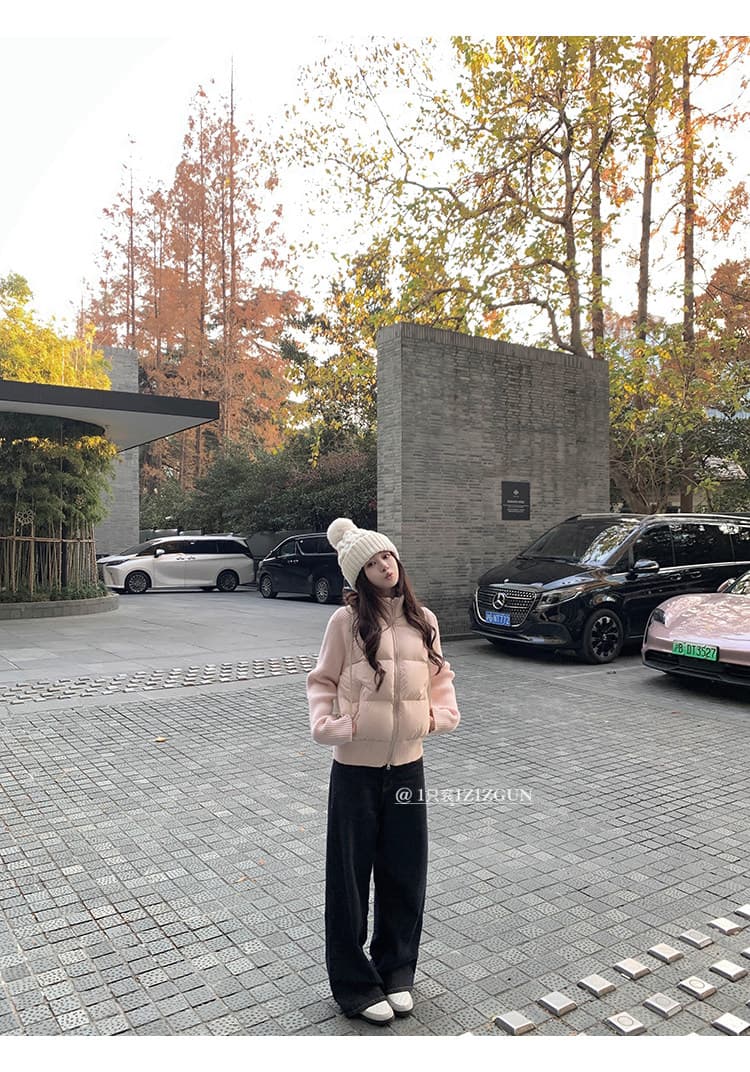 한 부서 슈퍼 잘 생긴 면 의류 여성 2026 새로운 겨울 니트 슬리브 면 옷 작은 키 목화 진딧물 두꺼운 겨울 의류 상세 이미지 21