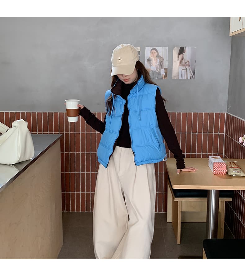 실사 한국 스타일 양면 착용 베스트 여성 짧은 조끼 가을 겨울 새로운 2026 루즈핏 고급 센스 작은 키 칸 상세 이미지 51
