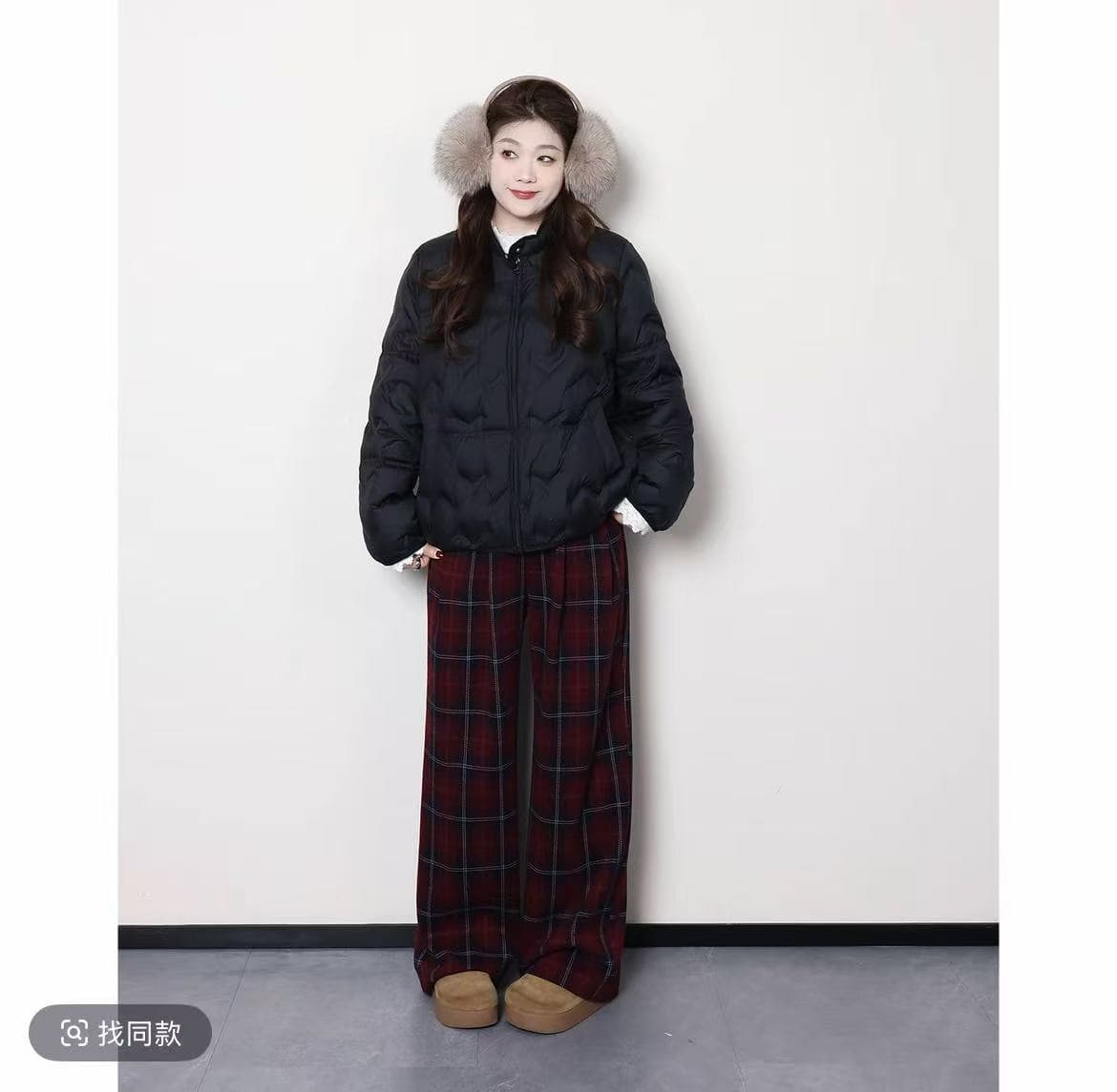 균열 십자가 발표하다 발표하다 눈 경계 마이크로 지방 빅 사이즈 여성 겨울 다용도 슬림해 보이는 스탠드 칼라 경량 다운 재킷 이미지 3