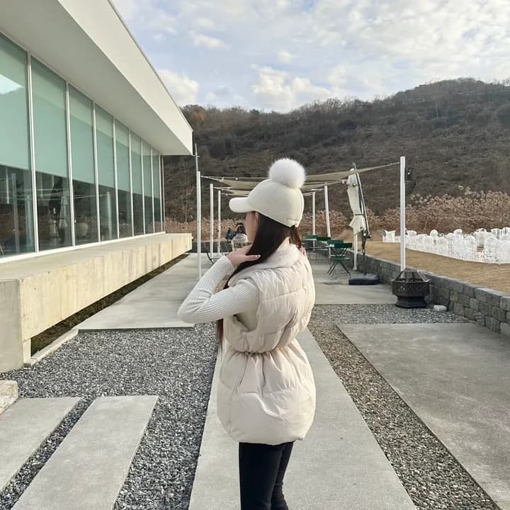양털 패치워크 다운 코튼 베스트 여성 겨울 새로운 폭발 루즈핏 두꺼운 조끼 조끼 자켓 상세 이미지 2