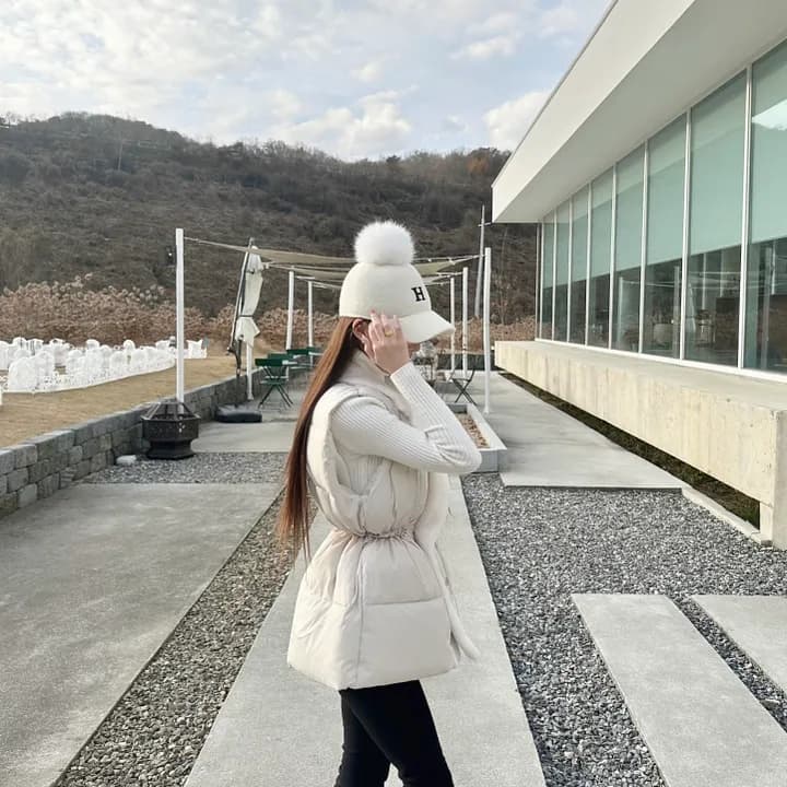 양털 패치워크 다운 코튼 베스트 여성 겨울 새로운 폭발 루즈핏 두꺼운 조끼 조끼 자켓 상세 이미지 4