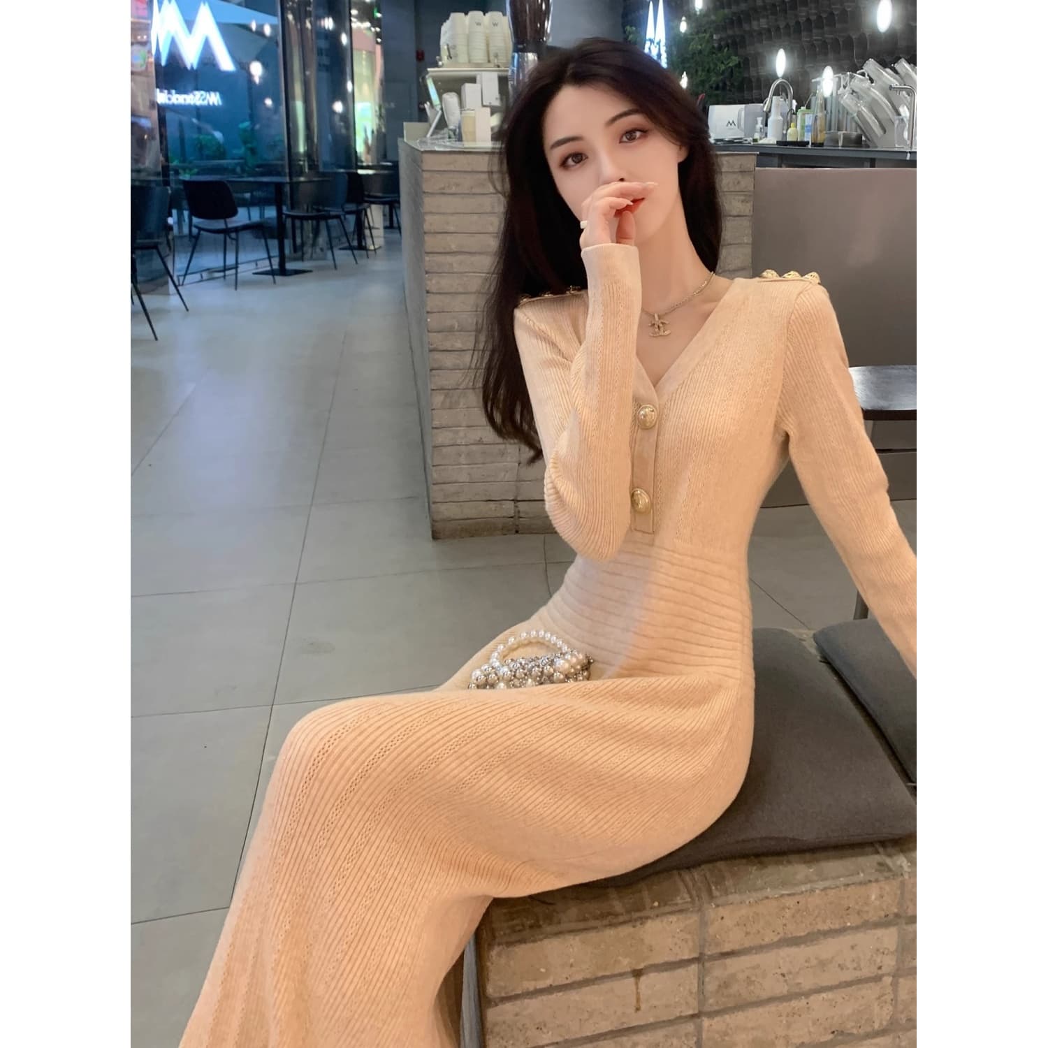 프랑스식 드레스 가을 의상 2026 새로운 여성 패션 품격 질감 고급 센스 작은 대중 디자인 작은 샤넬 스타일 치마 이미지 5