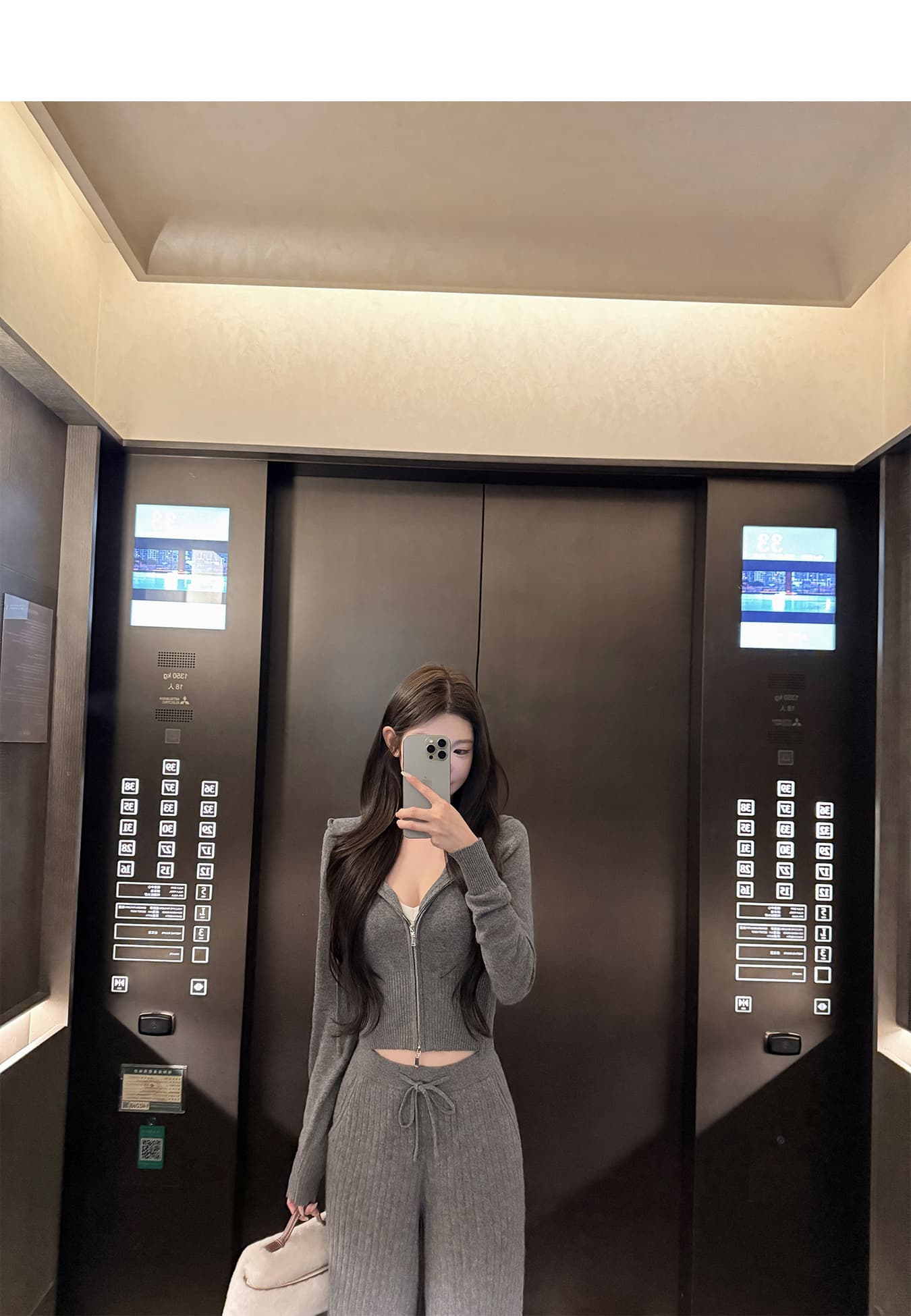 후드 허리 수축 니트 오픈 가디건 캐주얼 긴 바지 세트 매운맛 모 바람 가을 새로운 몸매 가꾸기 슬림해 보이는 운동 투피스 세트 상세 이미지 17