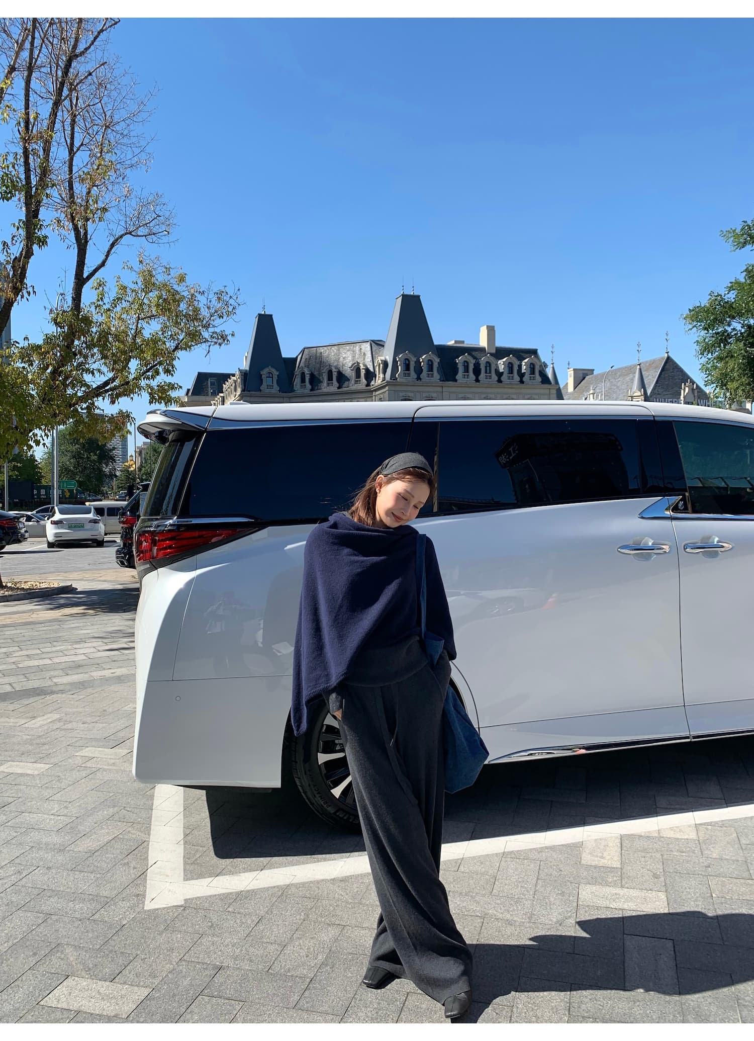 느슨함 센스 게으른 캐주얼 단색 세트 가을 새로운 세련된 튀김 거리 후드 니트 스웨터 스트레이트 팬츠 투피스 세트 상세 이미지 29