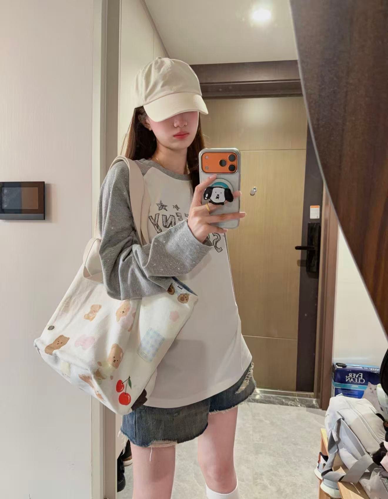 f426 공식 가게 가을 새로운 별 싸움 플러그 어깨 긴팔 티셔츠 상세 이미지 8