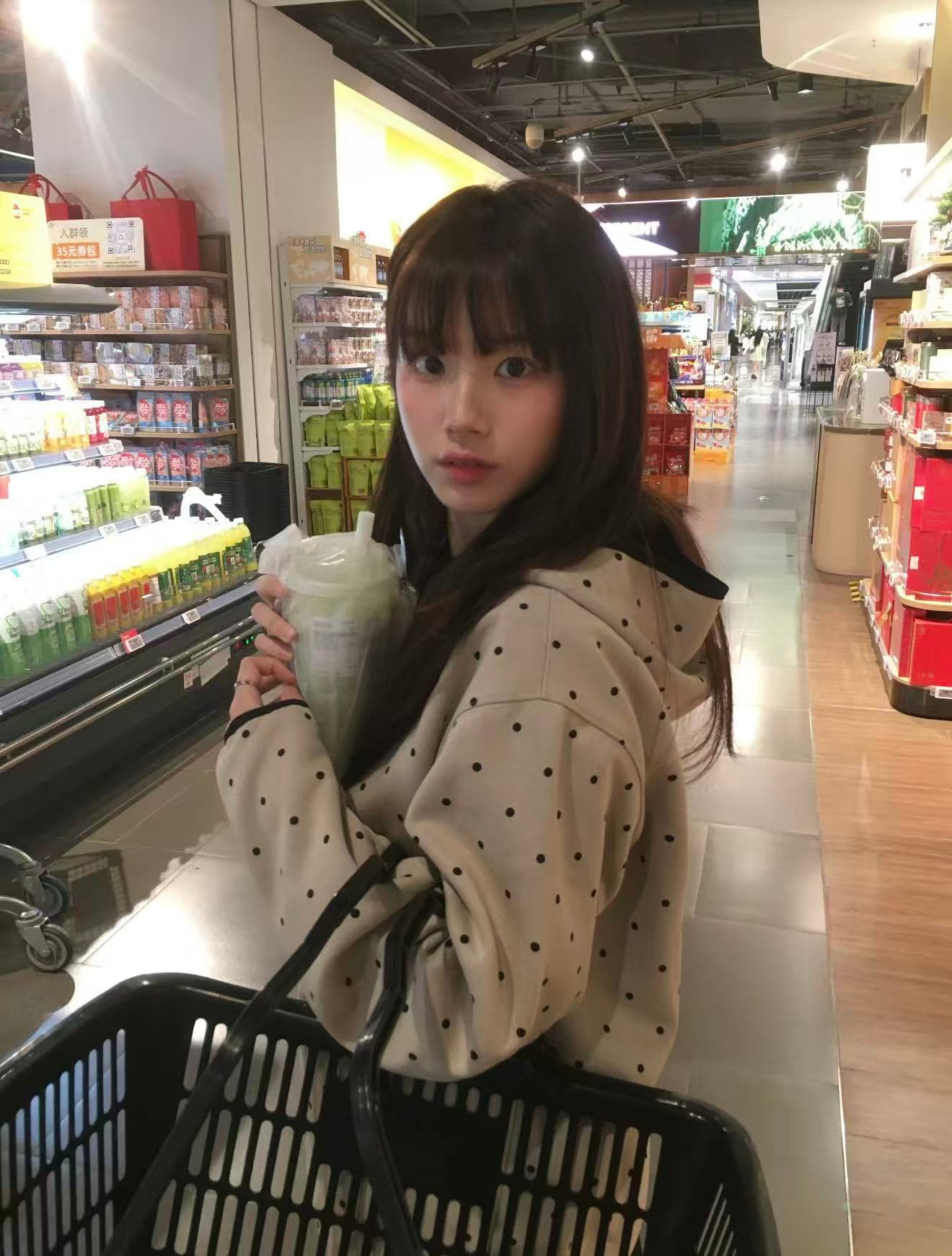 mysamesame26aw 도트 무늬 후드 오픈 가디건 남녀 루즈핏 명중 검은 색 테두리 자수 지퍼 캐주얼 후드티 재킷